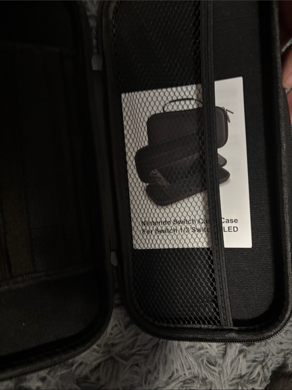 Protective Black Carry Case for Nintendo Switch 1/2 OLED - Organized Storage NEW - Picture 5 of 9